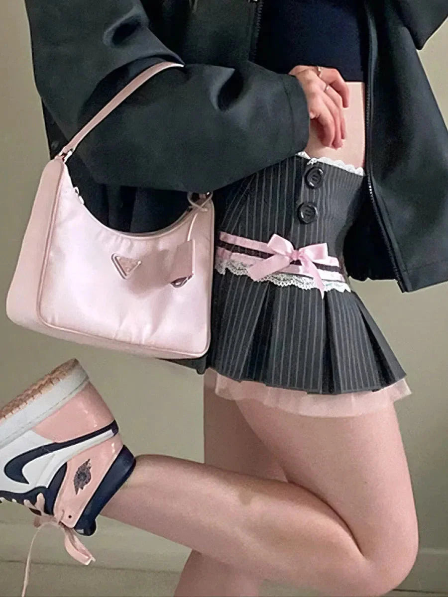 Stripped Ribbon Skirt L99571