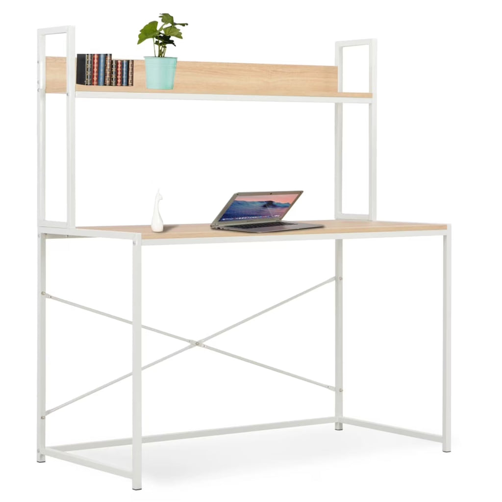 White and Oak Computer Desk I920