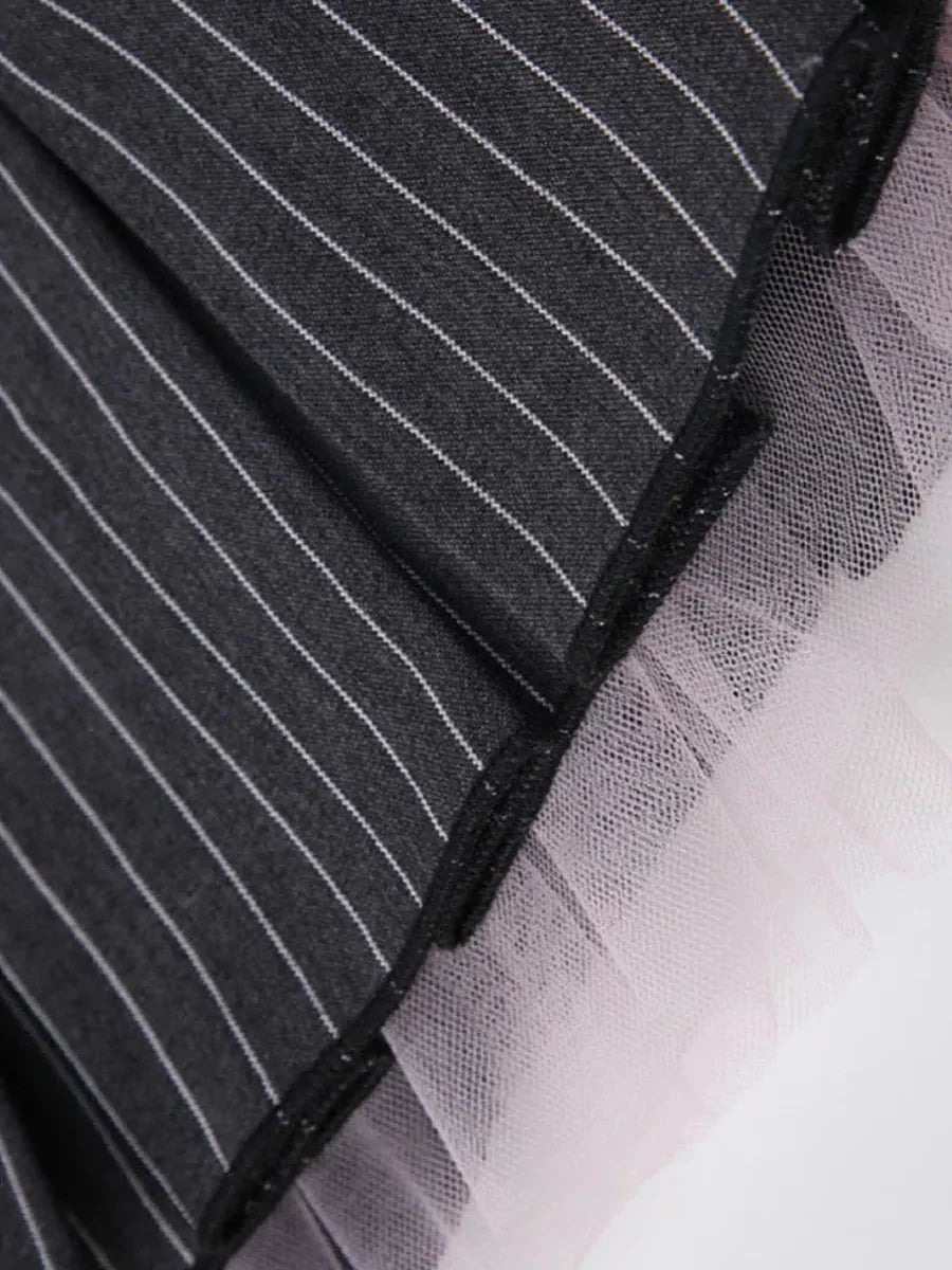 Stripped Ribbon Skirt L99571