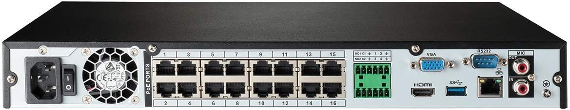 16-Channel 4K Ultra HD NVR Security System with 8 IP Security Cameras and 3TB Hard Drive W1586