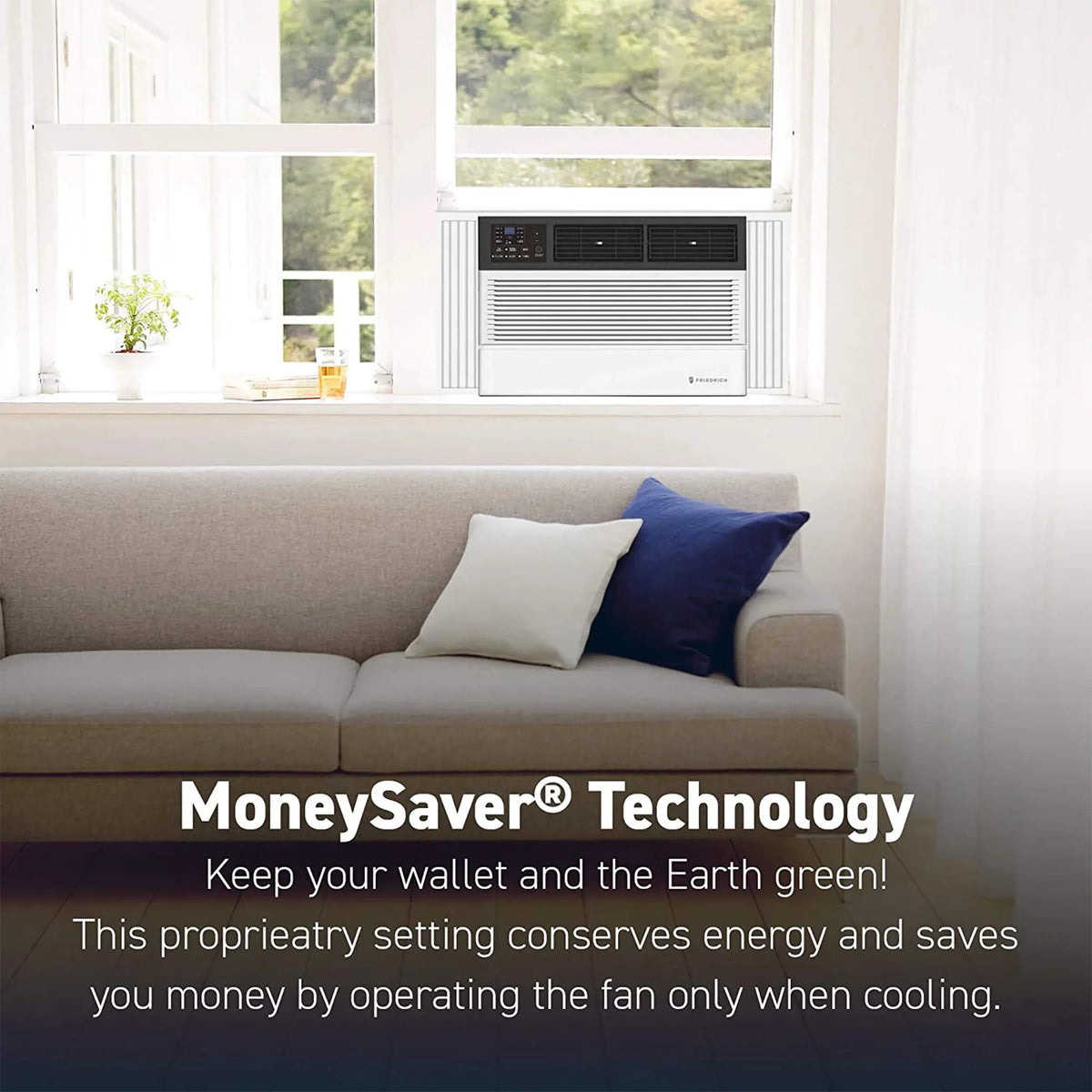 White Wi-Fi Controlled Window Air Conditioner L206