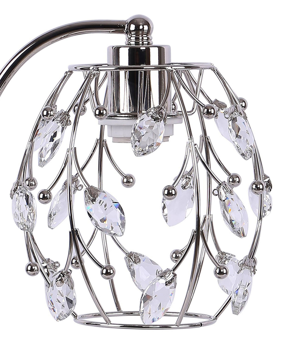 Polished Nickel Task Lamp with Crystalline Metal Shade (2-Pack) R16076