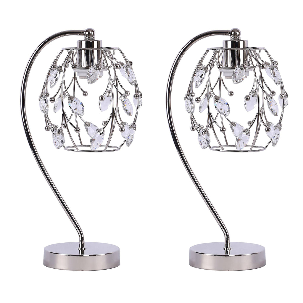 Polished Nickel Task Lamp with Crystalline Metal Shade (2-Pack) R16076