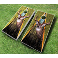 Baby Blue Grey Cornhole Set G24358