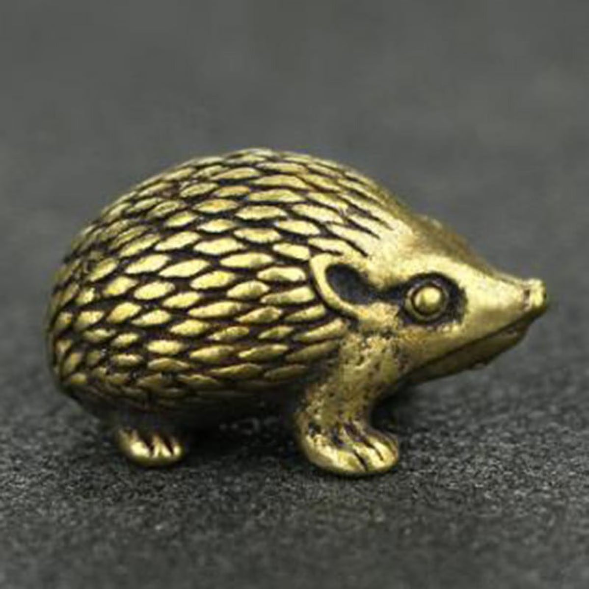 Vintage Brass Hedgehog Statue Ornaments O3221