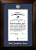 8x10 Certificate Frame with Silver Medallion J750
