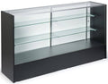 6' Black Melamine & Tempered Glass Retail Counter C90728