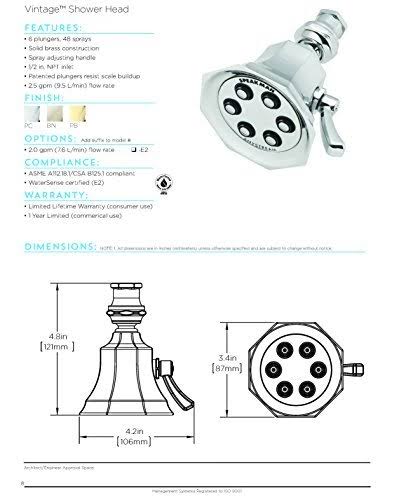 Polished Chrome Multi-Function Shower Head R698328