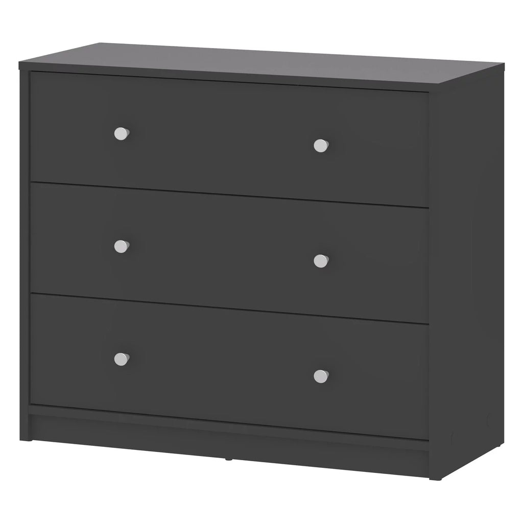 White 3 Drawer Dresser F8331