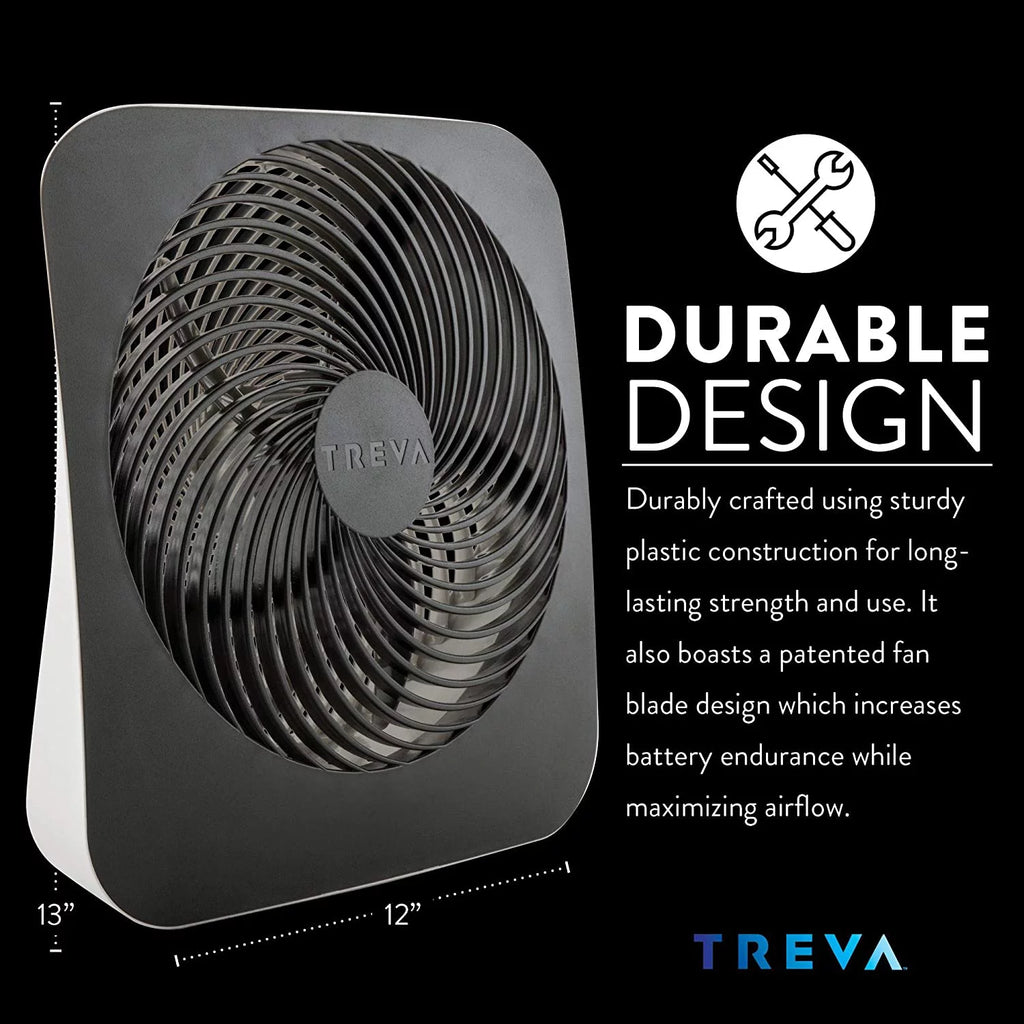 10 inch Portable 2 Speed Table Air Circulating Fan, Black R4903