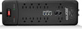 10-Outlet Straight Plug 3500 Joules Heavy Duty Surge Protector (25 FT, WHT) Pack of 2 W6277