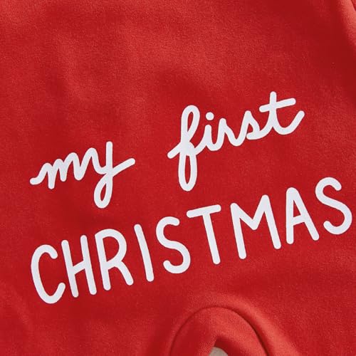 Newborn Christmas Footie Romper Zipper Bodysuit Jumpsuit Y71803