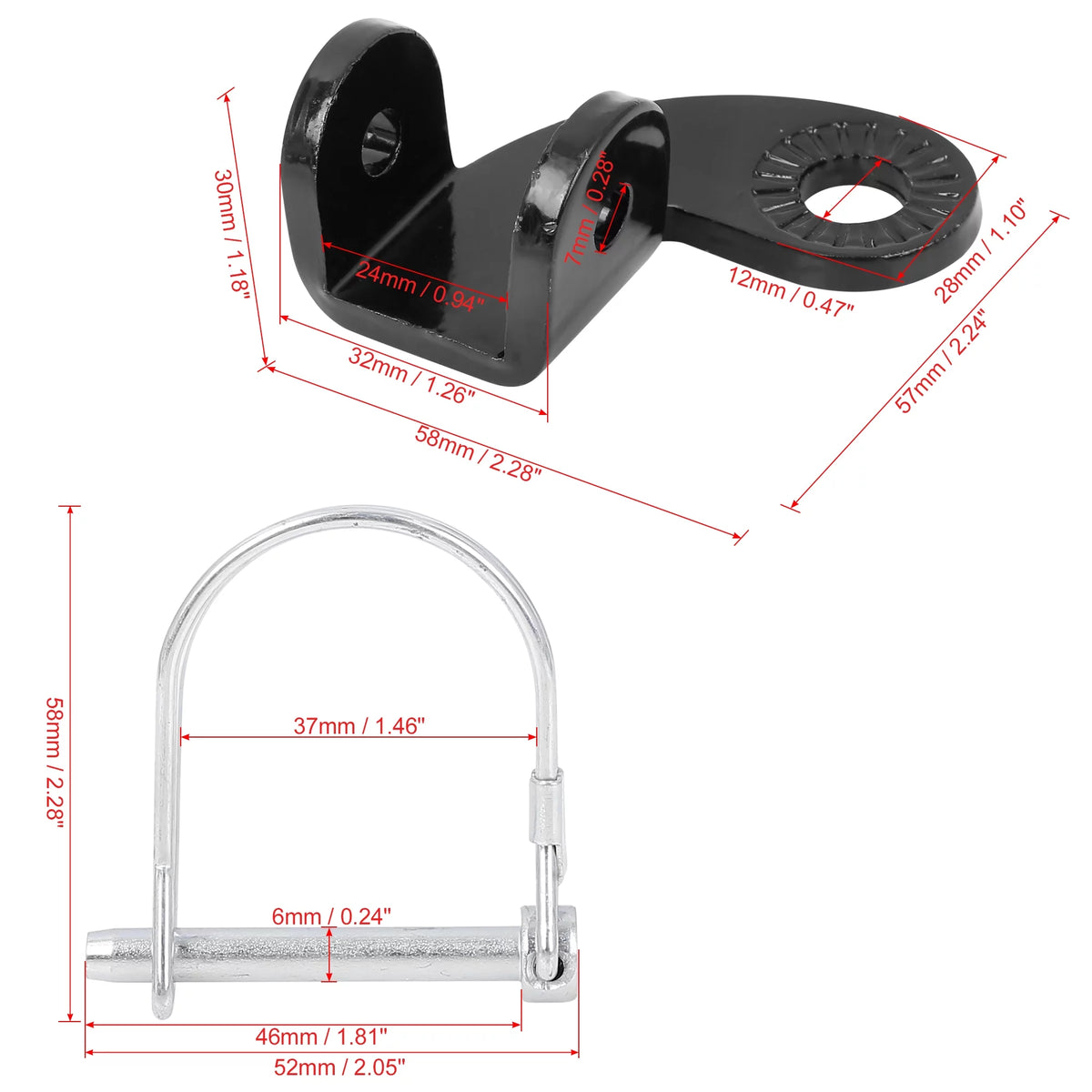 Bicycle Trailer Coupler Attachment Black Silver Tone Q5962