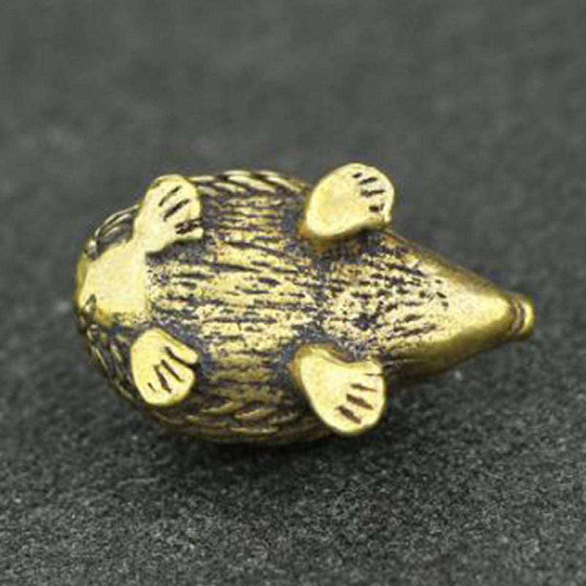 Vintage Brass Hedgehog Statue Ornaments O3221