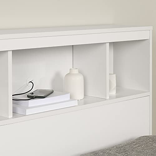 Twin Pure White Bookcase Headboard S882