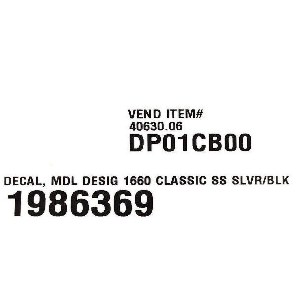 1660 Classic SS Silver Boat Decal (Pair) A9733