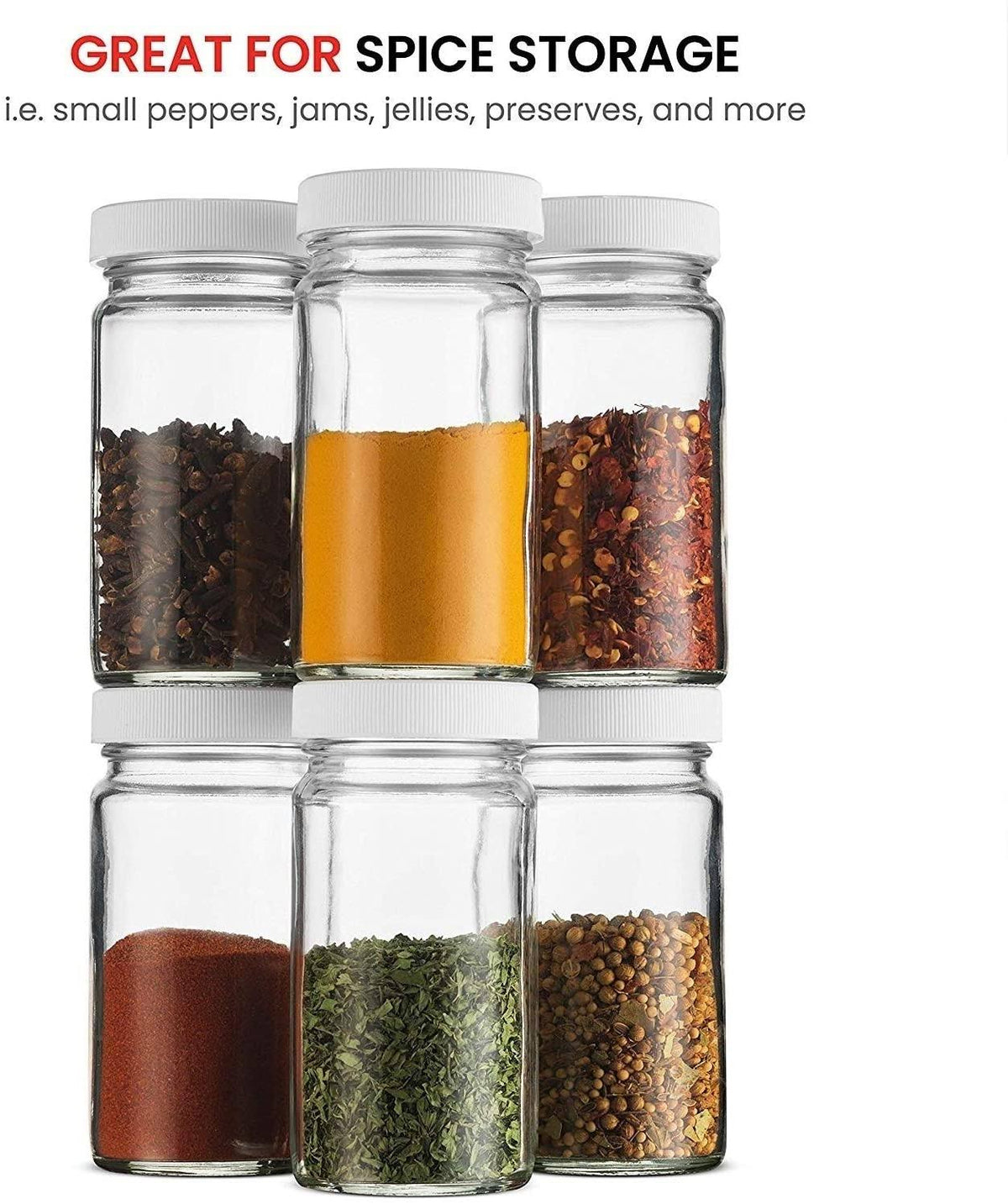 12 Pack Clear 4 oz Glass Mason Jars with Airtight Lid H202