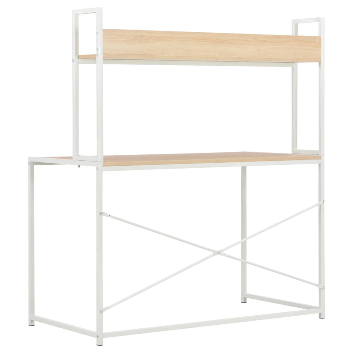 White and Oak Computer Desk I920