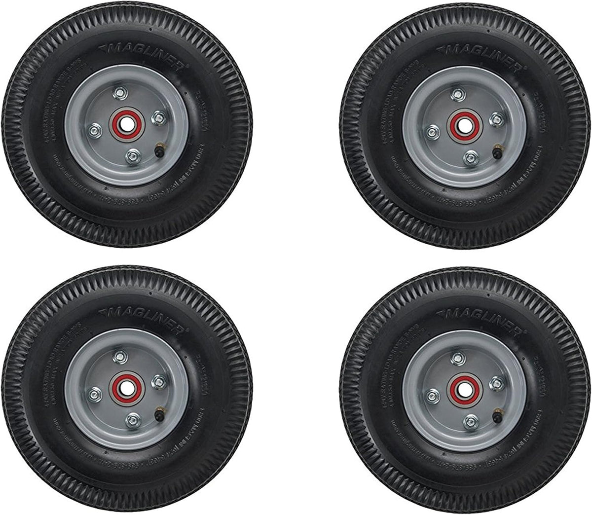 10" x 3.5" Pneumatic Wheel for Hand Truck (2 Pack) Z459