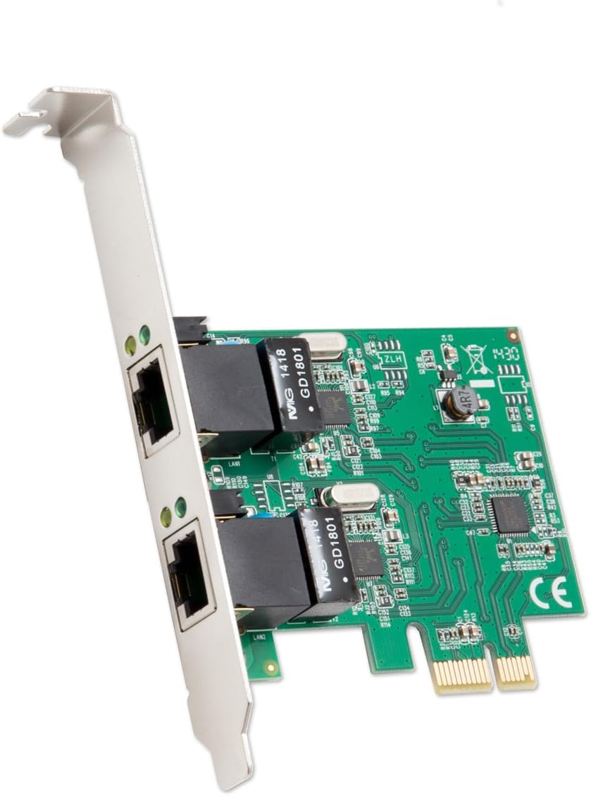 2 Port Gigabit Ethernet PCI-e x1 Network Interface Card Pack of 2 L572167