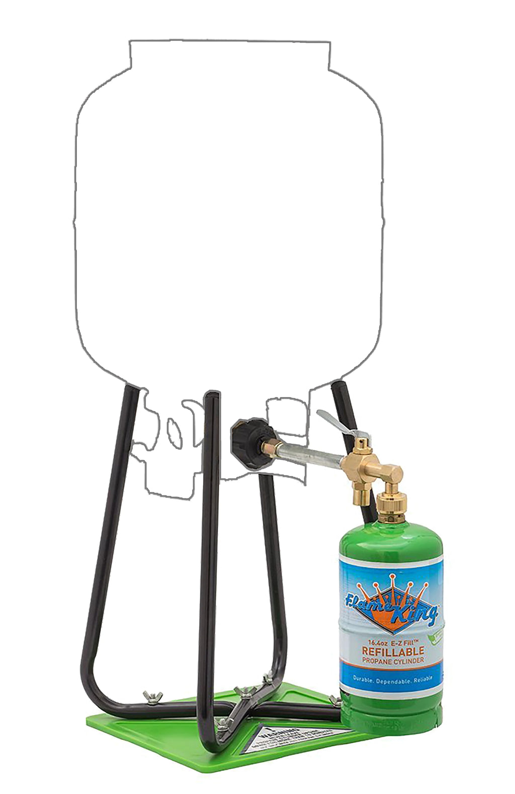 1LB Refillable Propane Tank Cylinder Refill Kit with Adapter Q70116