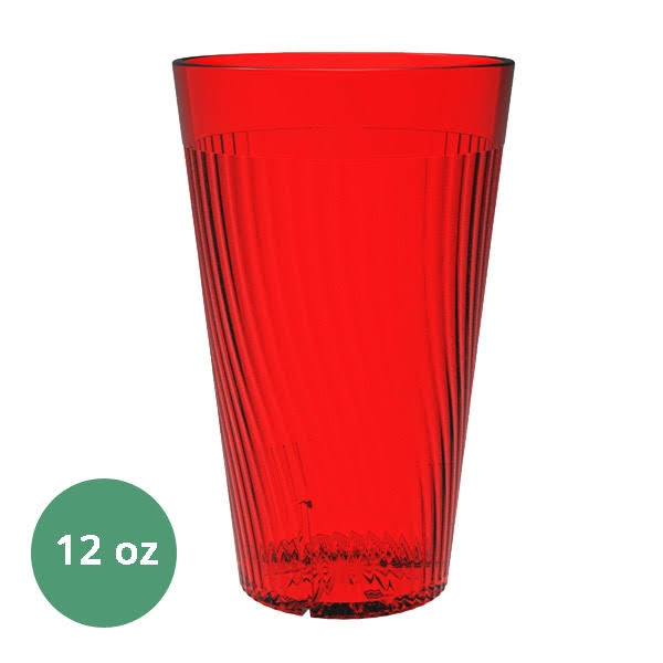 12 oz. Red Polycarbonate Tumbler Pack of 6 Z346
