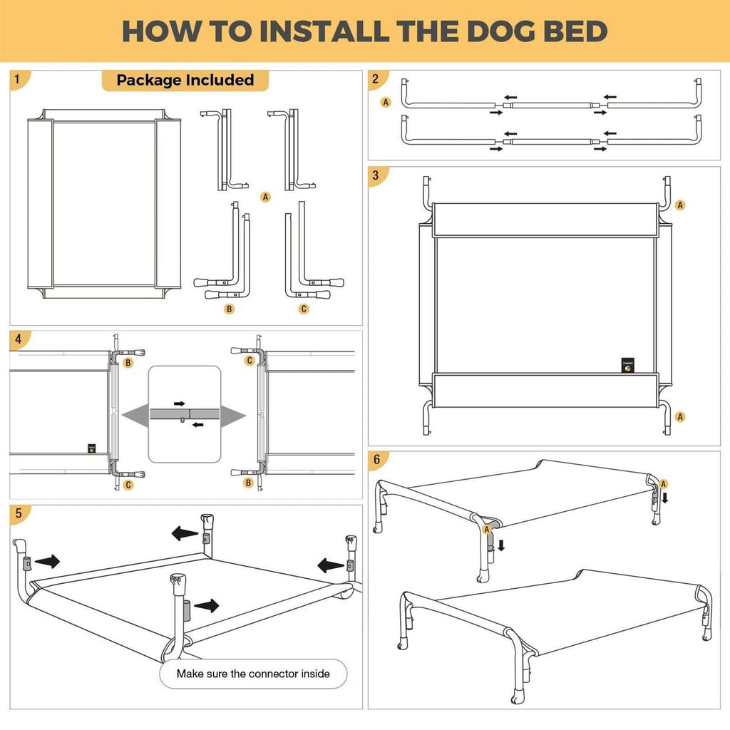 Elevated Dog Bed with Washable Mesh H697867