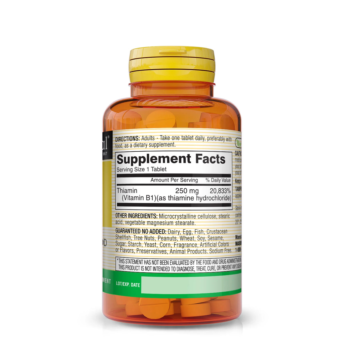 (5 pack) Vitamin B1 250 mg, 100 Tablets J150360
