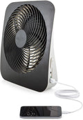 10 inch Portable 2 Speed Table Air Circulating Fan, Black R4903