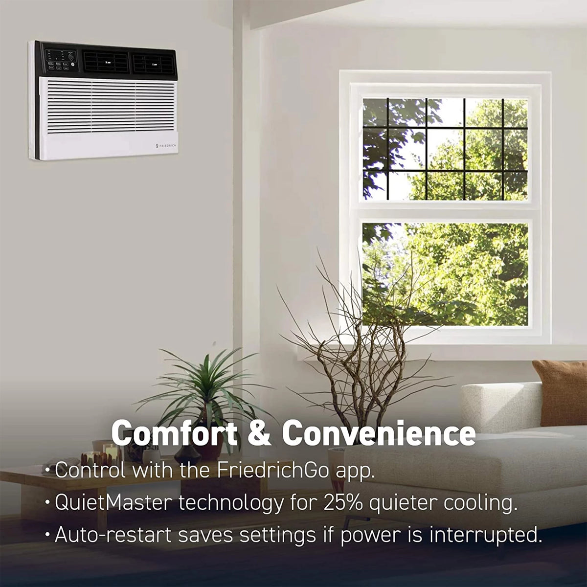 White Wi-Fi Controlled Window Air Conditioner L206