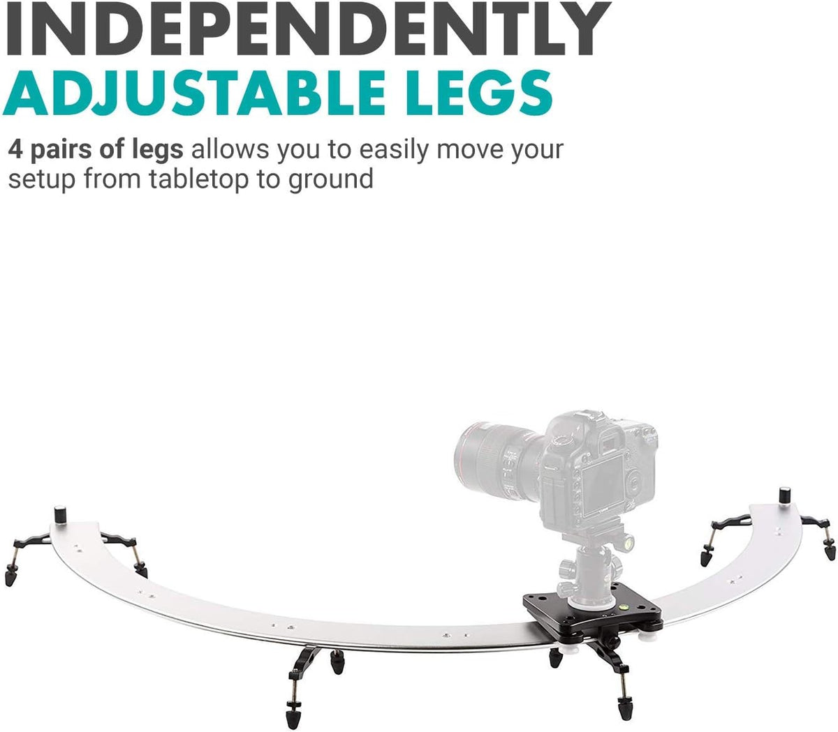 Panoramic 180° Circular Camera Sliding Track System with Roller Bearing Sliding Platform A198