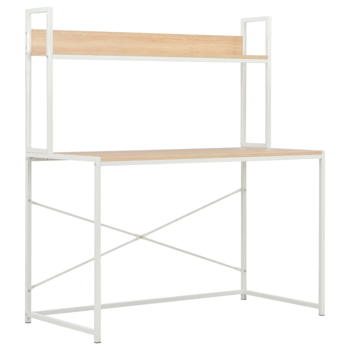 White and Oak Computer Desk I920