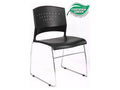 Black Stack Chair with Chrome Frame 5 Pcs Pack F411