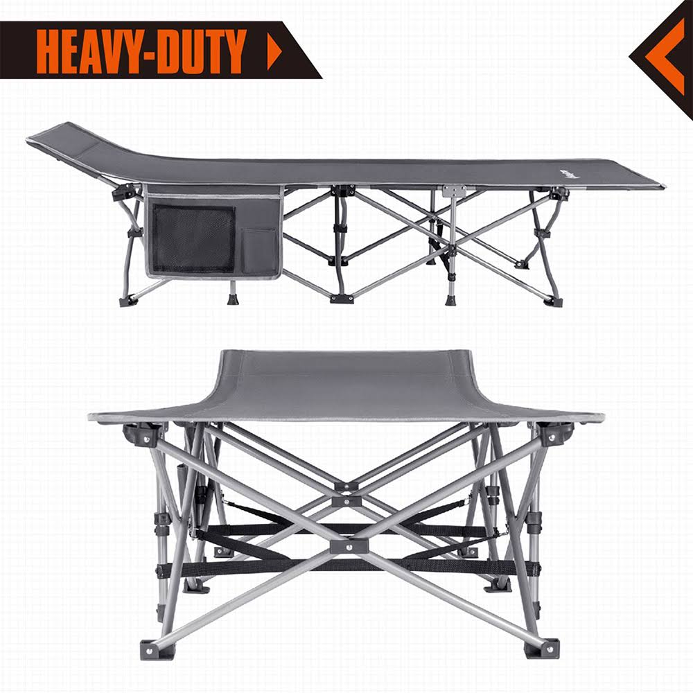 Gray Folding Camping Cot F5399