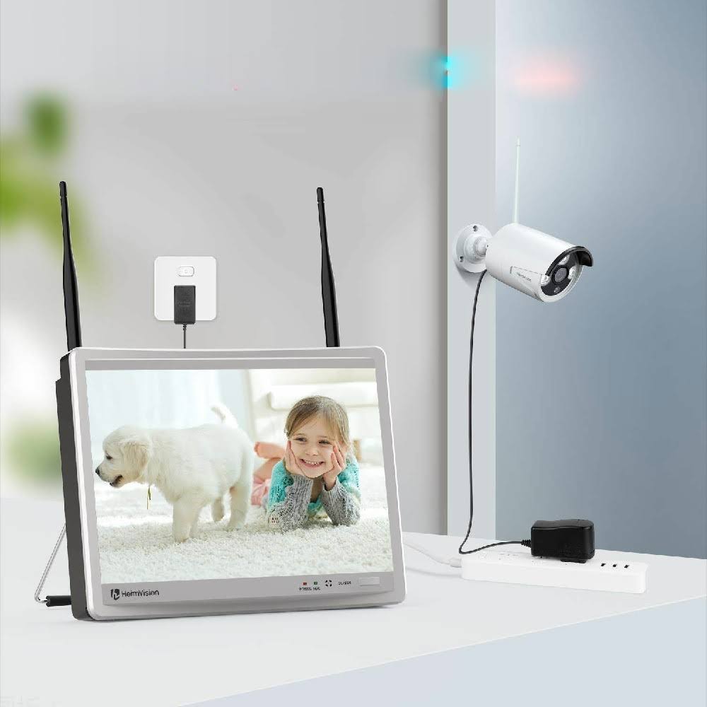 1080p Wireless Security Camera System with 12 inch LCD Monitor T41277