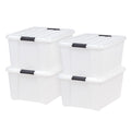45 Qt Pearl Latch Storage Bin with Lid, Set of 4 G87412