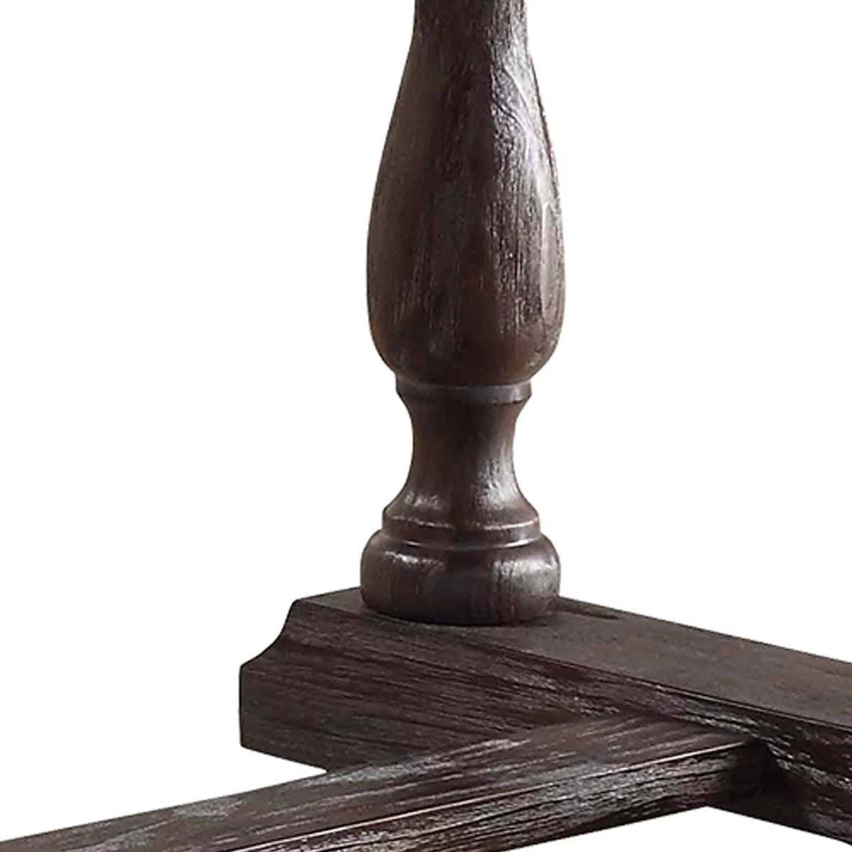 White and Brown Marble Top Wooden Dining Table H583358
