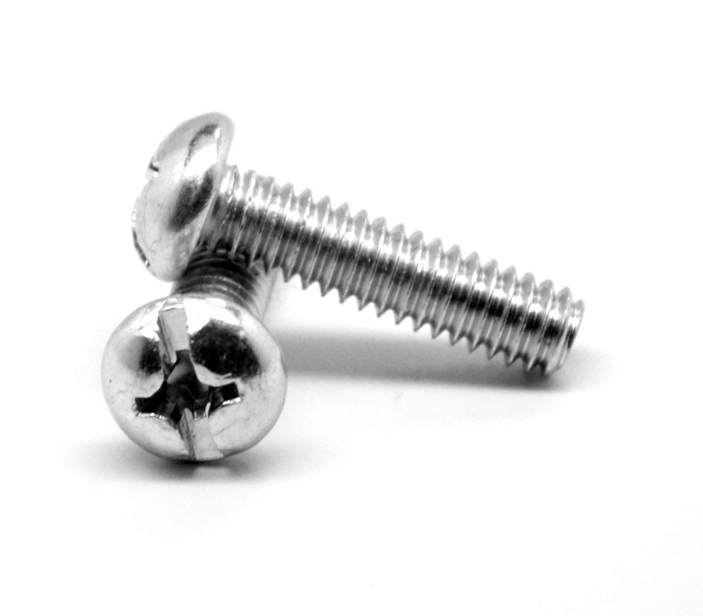 #6-32 x 5/16 Coarse Thread Machine Screw Pan Head Zinc Plated R16795