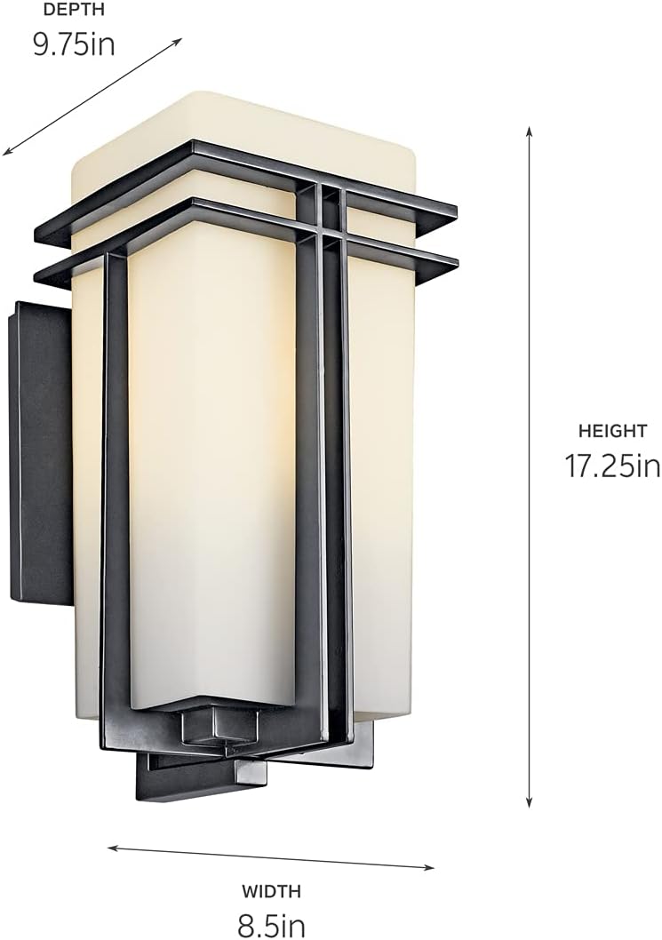 1 Light Black Outdoor Wall Light G97072