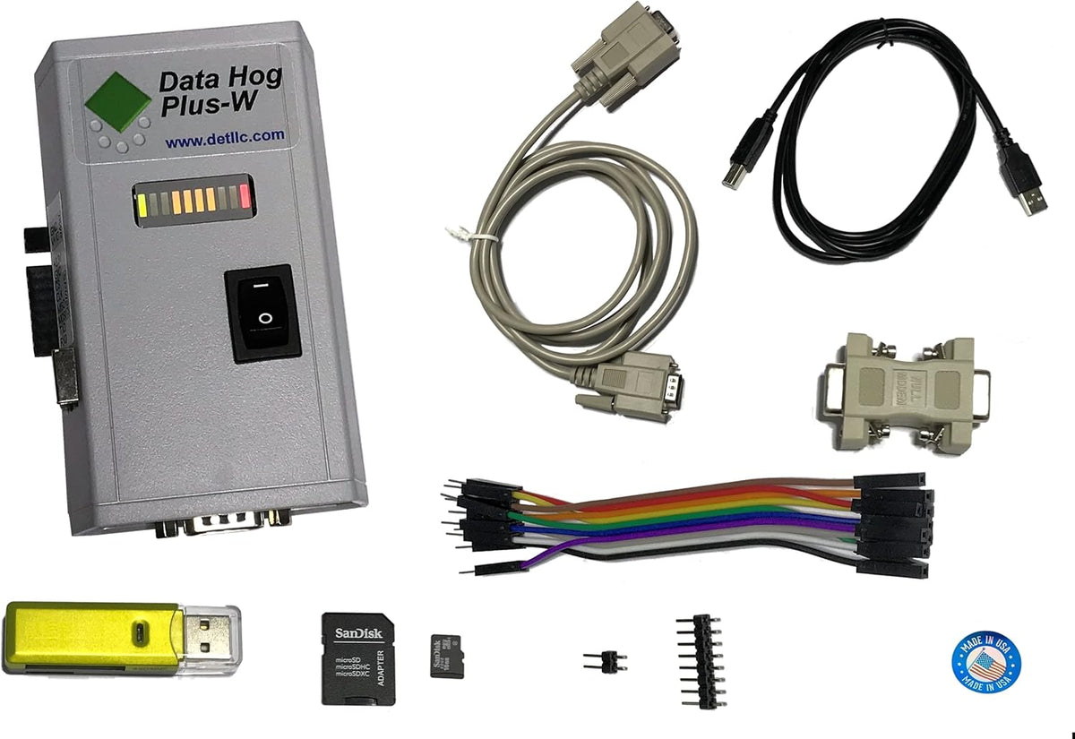 Battery or USB Powered WiFi Bluetooth Serial Converter SD Card Data Logger A5128