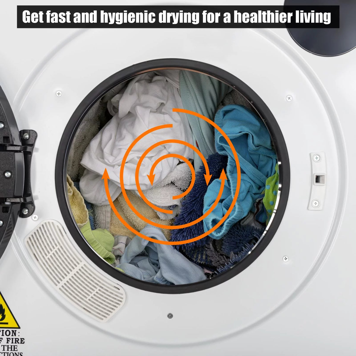 13.2lb Portable Compact Electric Dryer with Smart Controls Y9554