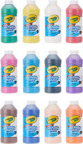 Assorted 16 oz Washable Paint, 12 per Set O34267