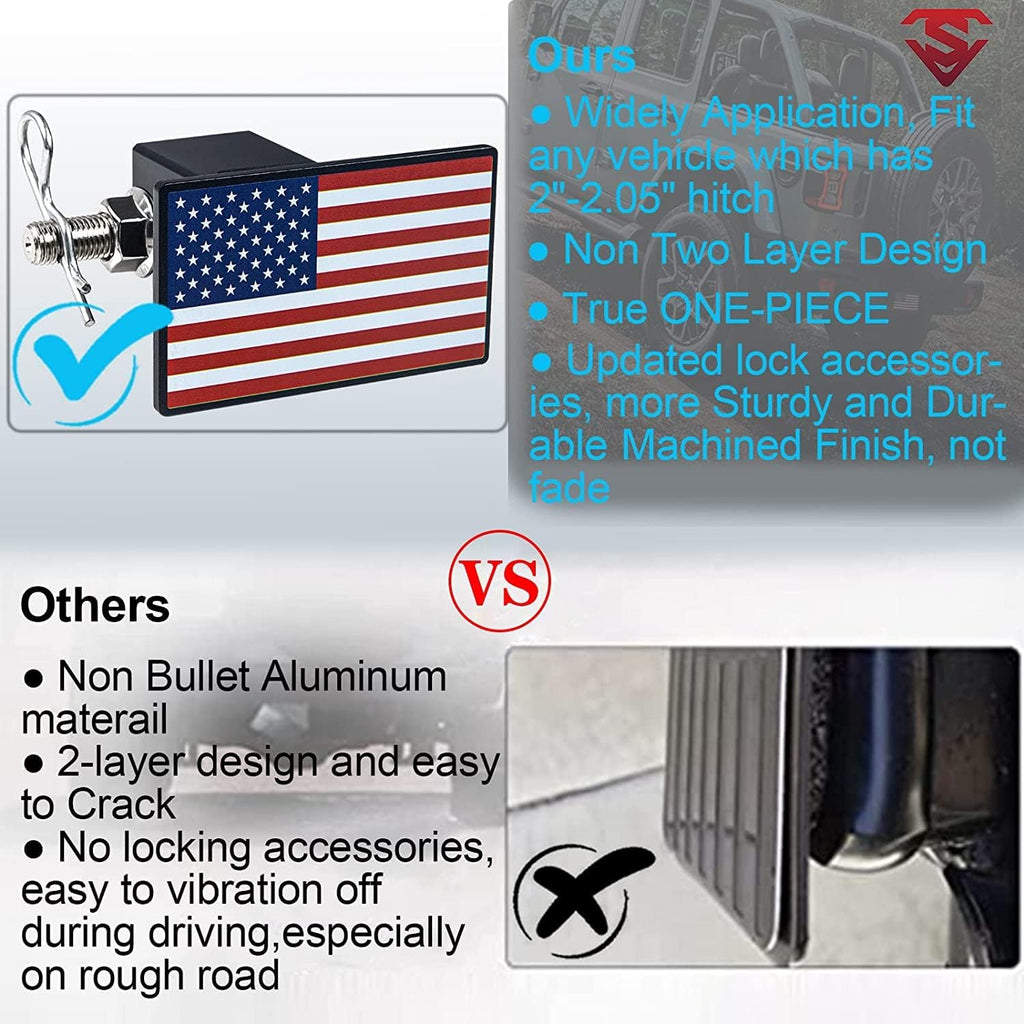 American Metal Flag Trailer Hitch Cover G140268
