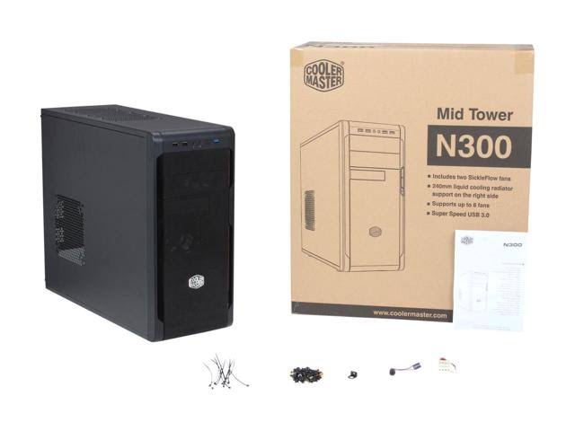 Mid Tower Computer Case with Meshed Front Panel V79619