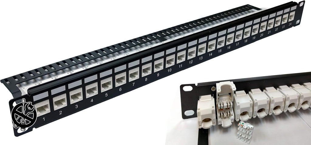 48-Port CAT6A FTP Shielded 2U Patch Panel 19-Inch V20105
