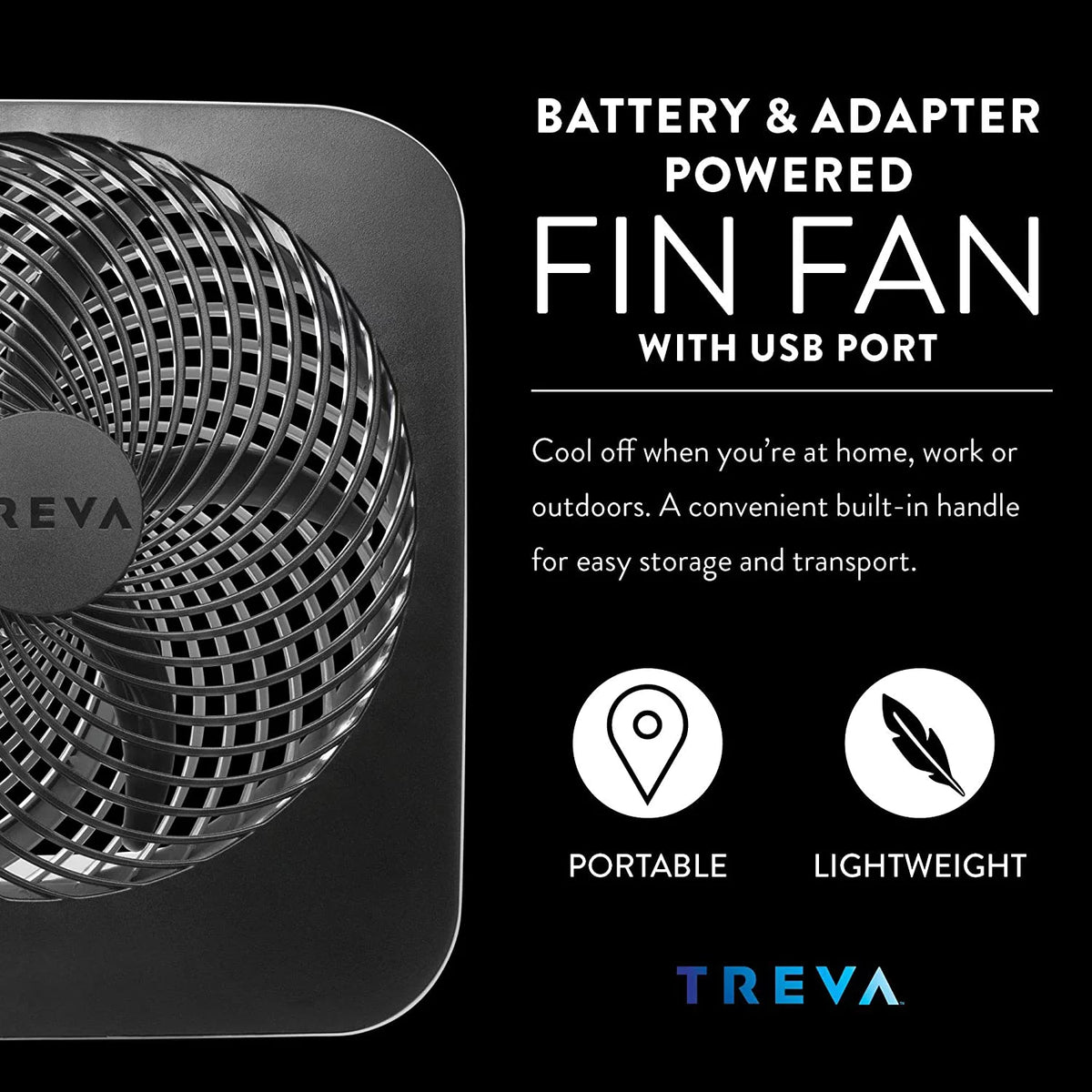 10 inch Portable 2 Speed Table Air Circulating Fan, Black R4903