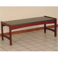 Mahogany Coffee Table with Black Granite Look Top Y5561
