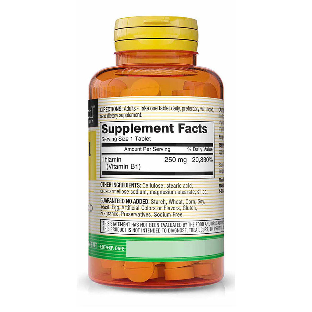 (5 pack) Vitamin B1 250 mg, 100 Tablets J150360