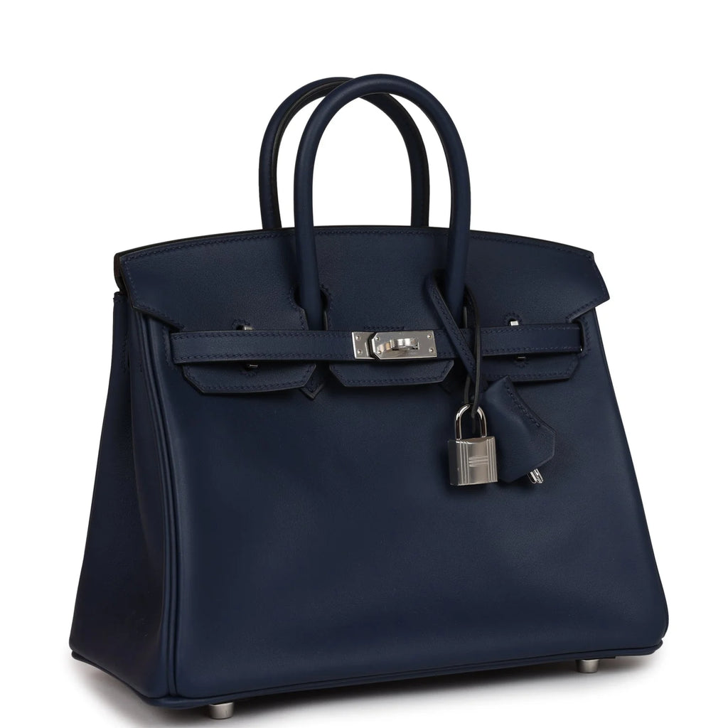 Bleu Navy Swift Palladium Hardware Bag F482550