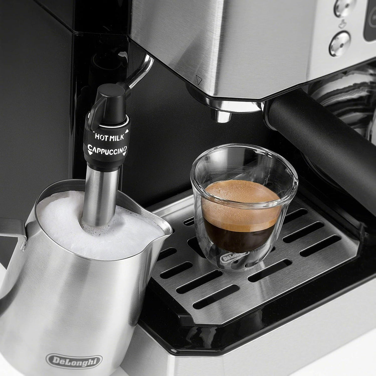10-Cup Combination Coffee Maker & Espresso Machine with Milk Frother F516